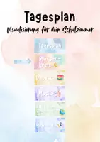 Vorschau - Poster - TAGESPLAN: Visualisierung für dein Schulzimmer | Classroom Management - Deckblatt