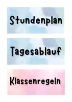 Vorschau - Poster - TAGESPLAN: Visualisierungen für dein Schulzimmer | Classroom Management - Seite 3