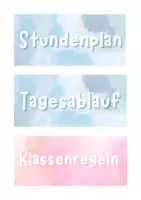 Vorschau - Poster - TAGESPLAN: Visualisierung für dein Schulzimmer | Classroom Management - Seite 3