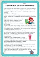 Vista previa - Hojas de trabajo - CAPERUCITA Y EL LOBO CON DOLOR DE BARRIGA - Portada