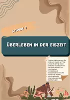 Vorschau - Stundenentwürfe - Überleben in der Eiszeit (differenziert) - Deckblatt