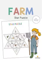 Vorschau - Stationenlernen - Farm: Star Puzzle (Englisch) - Deckblatt