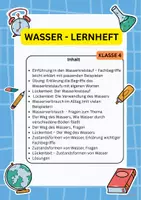 Vorschau - Arbeitsblätter - Wasser Lernheft – Lückentexte, Fragen und Fachbegriffe - Deckblatt