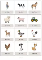 Vorschau - Mal- und Bastelvorlagen - Farm: Vocabulary Cards (Englisch) - Seite 2
