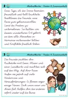 Vorschau - Arbeitsblätter - Frieden & Zusammenhalt - Lese- & Abschreibkartei - Vereinfachte Ausgangsschrift - Seite 2