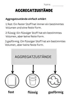 Vorschau - Arbeitsblätter - Aggregatzustände - Lehrmaterial - Seite 1