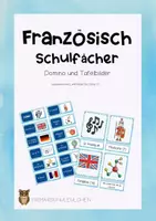 Vorschau - Spiele - Schulfächer Französisch Domino und Tafelkarten Dis Donc 5 - Deckblatt