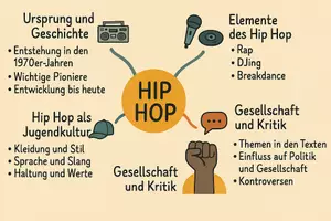 Vorschau - Arbeitsblätter - Lernposter + AB mit Fragen zum Thema "Hip Hop" + Lösungsblatt + Mindmap + Infografik - Seite 2