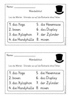 Vorschau - Arbeitsblätter - Wendediktate Klasse 1 bis zum X - für Flex und Flora - Seite 3