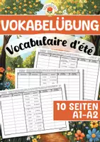 Vorschau - Arbeitsblätter - Vokabelübung - Vocabulaire d'été (A1-A2 Französisch) - Deckblatt