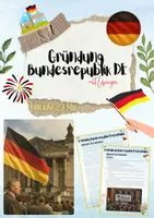 Vorschau - Unterrichtsreihen - Jubiläum der Gründung der Bundesrepublik Deutschland | 23. Mai 2025 | Kreativauftrag (6. – 8. Klasse | Geschichte | Deutsch | Politik | Erdkunde) - Deckblatt
