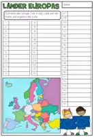 Vorschau - Arbeitsblätter - Europa Kartenarbeit – Länder Europas | 11 Arbeitsblätter - Seite 1
