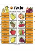 Vorschau - Fördermaterial/Inklusion - Fruit - Klammerkarten (2-fach differenziert) - Seite 3