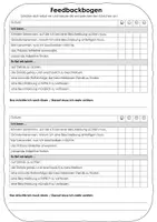 Vorschau - Arbeitsblätter - Feedbackbogen Beschreibungen - Seite 1