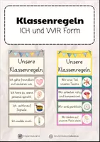 Vorschau - Poster - Klassenregeln - ICH und WIR Form - Deckblatt