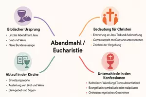 Vorschau - Arbeitsblätter - Lernposter + AB mit Fragen zum Thema "Abendmahl / Eucharistie" + Lösungsblatt + Mindmap + Infografik - Seite 3