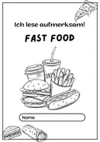Vorschau - Arbeitsblätter - Ich lese aufmerksam: Fast Food (Übungen zum sinnentnehmenden Lesen und zur Konzentration) - Seite 1
