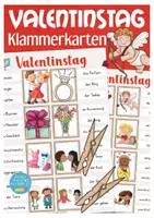 Vorschau - Fördermaterial/Inklusion - Klammerkarten Valentinstag Deutsch - Deckblatt