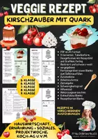 Vorschau - Unterrichtsreihen - Rezept: Kirschzauber mit Quark | Vegetarisch | Hauswirtschaft & Ernährung | Klasse 5–9 - Deckblatt