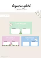Vorschau - Anderer Materialtyp - Digitales Tafelbild - Begrüßungsbilder (Frühling/Ostern) - Deckblatt