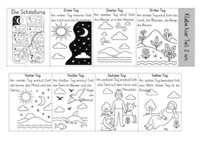 Vorschau - Arbeitsblätter - Leporello: Die Schöpfung (3-fach differenziert) - Deckblatt