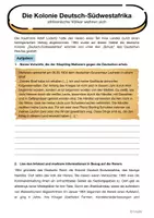 Vorschau - Arbeitsblätter - Die Kolonie Deutsch-Südwestafrika (Herero-Aufstand 1904-1908) - Seite 1