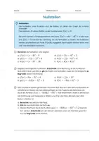 Vorschau - Arbeitsblätter - Nullstellen berechnen - Deckblatt