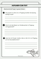 Vorschau - Arbeitsblätter - Lesetext mit Fragen - Die Flugzeugtoilette - Seite 2