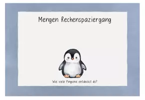 Vorschau - Arbeitsblätter - Rechenspaziergang Mengenspaziergang Pinguine - Deckblatt
