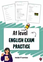 förhandsvisning - Engelska A1 – Grammatik, Ordförråd, Skrift och Läsning - försättsblad