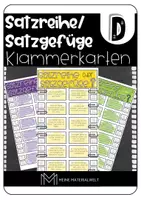 Vorschau - Aufgabenkarten - Klammerkarten: Satzreihe und Satzgefüge - Deckblatt