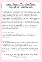 Vorschau - Stationenlernen - Miniwörter-Leseteppich zur Leseförderung - Seite 1
