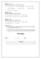 Vorschau - Klassenarbeiten - Klassenarbeit - negative (rationale) Zahlen, Jg. 7 - Seite 2