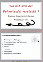 Vorschau - Fördermaterial/Inklusion - Röhrenspinne Spezial: Fehlerteufel Lesekarten Kommasetzung - Seite 2