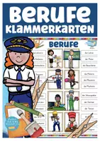 Vista previa - Unidades / Secuencias / Situaciones de Aprendizaje - BERUFE Deutsch / Alemán Klammerkarten (Clip Cards) - Portada