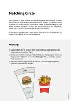 Vorschau - Stationenlernen - Fast Food: Matching Circle (Englisch) - Seite 1