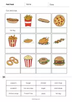 Vorschau - Arbeitsblätter - Fast Food: Cut and Glue (Englisch) - Seite 2