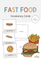 Vorschau - Mal- und Bastelvorlagen - Fast Food: Vocabulary Cards (Englisch) - Deckblatt