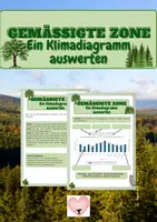 Vorschau - Arbeitsblätter - Gemäßigte Zone - Ein Klimadiagramm auswerten - Deckblatt