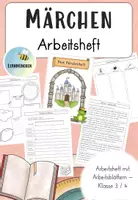 Vorschau - Arbeitsblätter - Märchen Arbeitsheft + Arbeitsblätter (Klasse 3/4) - Deckblatt