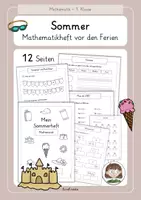 Vorschau - Arbeitsblätter - Mathe im Sommer | Übungsheft vor den Ferien (1. Klasse) - Deckblatt