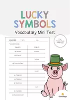 Vorschau - Arbeitsblätter - Lucky Symbols: Vocabulary Mini Test (Englisch) - Deckblatt
