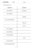 Vorschau - Arbeitsblätter - Lucky Symbols: Vocabulary Mini Test (Englisch) - Seite 2