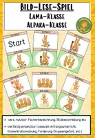 Vorschau - Spiele - Bild-Lese-Spiel mit Lamas/Alpakas - Deckblatt