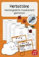 Vorschau - Stundenentwürfe - Herbsttöne - Gedicht verklanglichen - auf Boomwhackers begleiten - Deckblatt