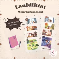 Προεπισκόπηση - Παιχνίδια - Mein Tagesablauf – ein aktives Laufdiktat mit Differenzierung! - Εξώφυλλο