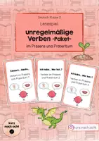 Vorschau - Spiele - Lesespiel Zeitformen Paket (Präsens und Präteritum) - Deckblatt