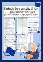 Vorschau - Stundenentwürfe - Einfach EU - 3) Eine besondere Gemeinschaft - Mitgliedsstaaten, Flagge, Motto, Hymne (leichte Sprache) - Deckblatt