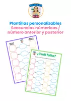 Vista previa - Hojas de trabajo - número anterior y siguiente ¿Quién falta? / plantillas - Portada