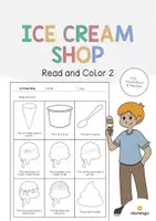 Vorschau - Arbeitsblätter - Ice Cream Shop: Read and Color 2 (Englisch) - Deckblatt